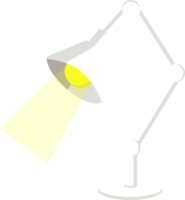 lámpara de escritorio con luz amarilla, elemento de decoración png