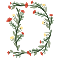 bloemen alfabet doopvont PNG