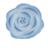 flor de rosa azul empoeirada em aquarela ou ilustração floral para artigos de papelaria de casamento, ornamento de fundo, saudações png