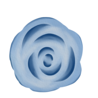 fleur de rose bleue poussiéreuse aquarelle ou illustration florale pour la papeterie de mariage, ornement de fond, salutations png