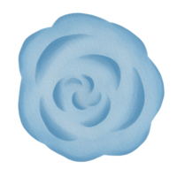 flor de rosa azul polvorienta color agua o ilustración floral para papelería de boda, adorno de fondo, saludos png