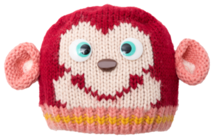 Monkey wool hat baby isolated png