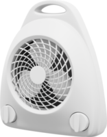 calentador de ventilador eléctrico. icono png blanco sobre fondo transparente. representación 3d