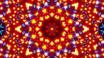 Animated wave moving structure of blue cubes with glare and radiance. Kaleidoscope VJ loop video