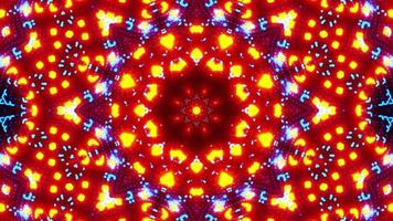 Animated wave moving structure of blue cubes with glare and radiance. Kaleidoscope VJ loop video