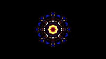 Glowing liquid changing shape. Kaleidoscope VJ loop video