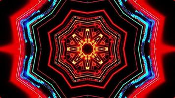 Flying between moving abstract forms. Kaleidoscope VJ loop video