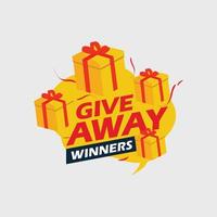 Giveaway banner template vector