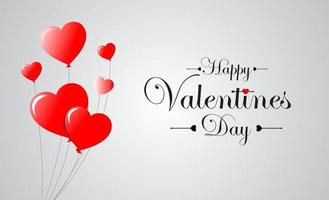 Happy valentine day vector banner