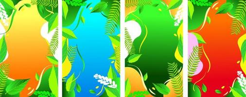 natural background with leaves suitable for promoting your product vector