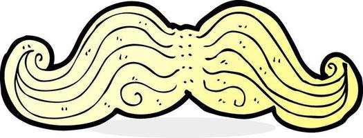 doodle cartoon mustache vector