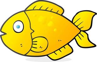 doodle character cartoon fish vector