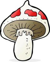 doodle cartoon toadstool vector