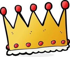 doodle cartoon crown vector