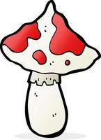 doodle cartoon toadstool vector