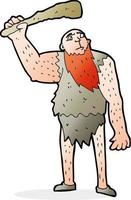 doodle character cartoon neanderthal vector