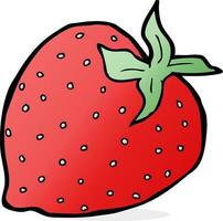 doodle cartoon strawberry vector