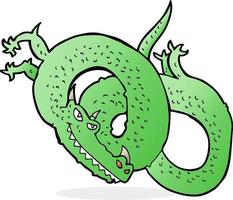 doodle character cartoon dragon vector