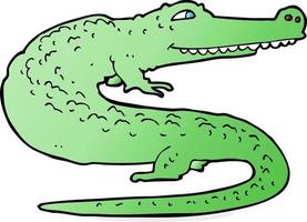 doodle character cartoon crocodile vector