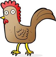 doodle character cartoon chicken vector