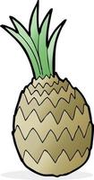 doodle cartoon pineapple vector