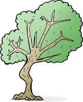 doodle cartoon tree vector