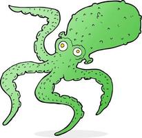 doodle character cartoon octopus vector