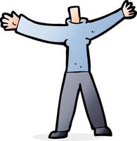 doodle character cartoon headless body vector