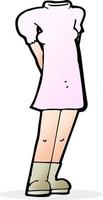 doodle character cartoon female body vector