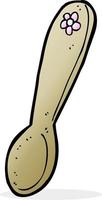 doodle cartoon spoon vector