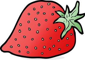 doodle cartoon strawberry vector