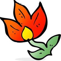 doodle cartoon flower vector