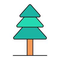 An editable design icon of conifer vector