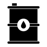 Editable design icon of oil drum vector