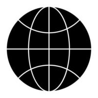 Globe icon in flat design vector