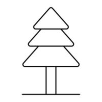 An editable design icon of conifer vector