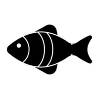 Delicious seafood icon, vector design of fish