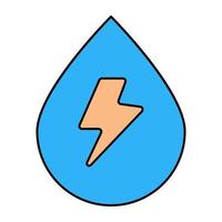 icono de diseño moderno de energía hidráulica vector