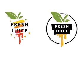 vector de logotipo de jugo fresco