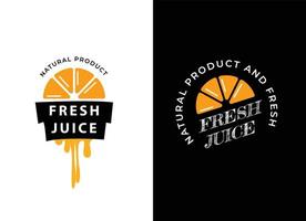 vector de logotipo de jugo fresco