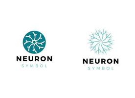 Abstract Neuron logo template vector