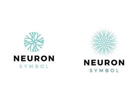 Abstract Neuron logo template vector