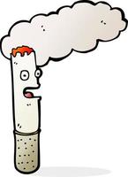 doodle cartoon cigarette vector