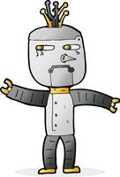 doodle character cartoon robot vector