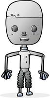 doodle character cartoon robot vector