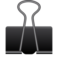 binder clip on a sheet of paper design. Clerical pincers in the background png