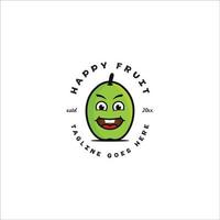 happy fruit logo vector