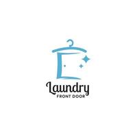 logotipo de lavado de ropa vector