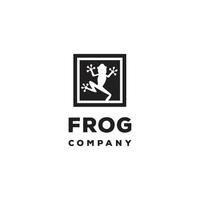 frog in wall logo vector