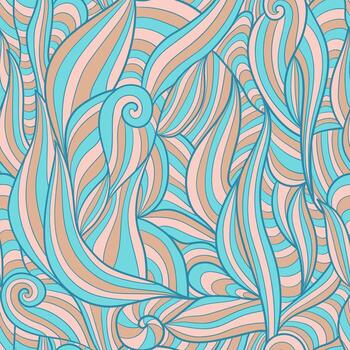 Seamless pattern background with abstract waves. Sea pattern vector